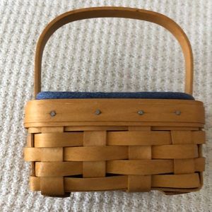 Small Longaberger Basket with Liner and Protector